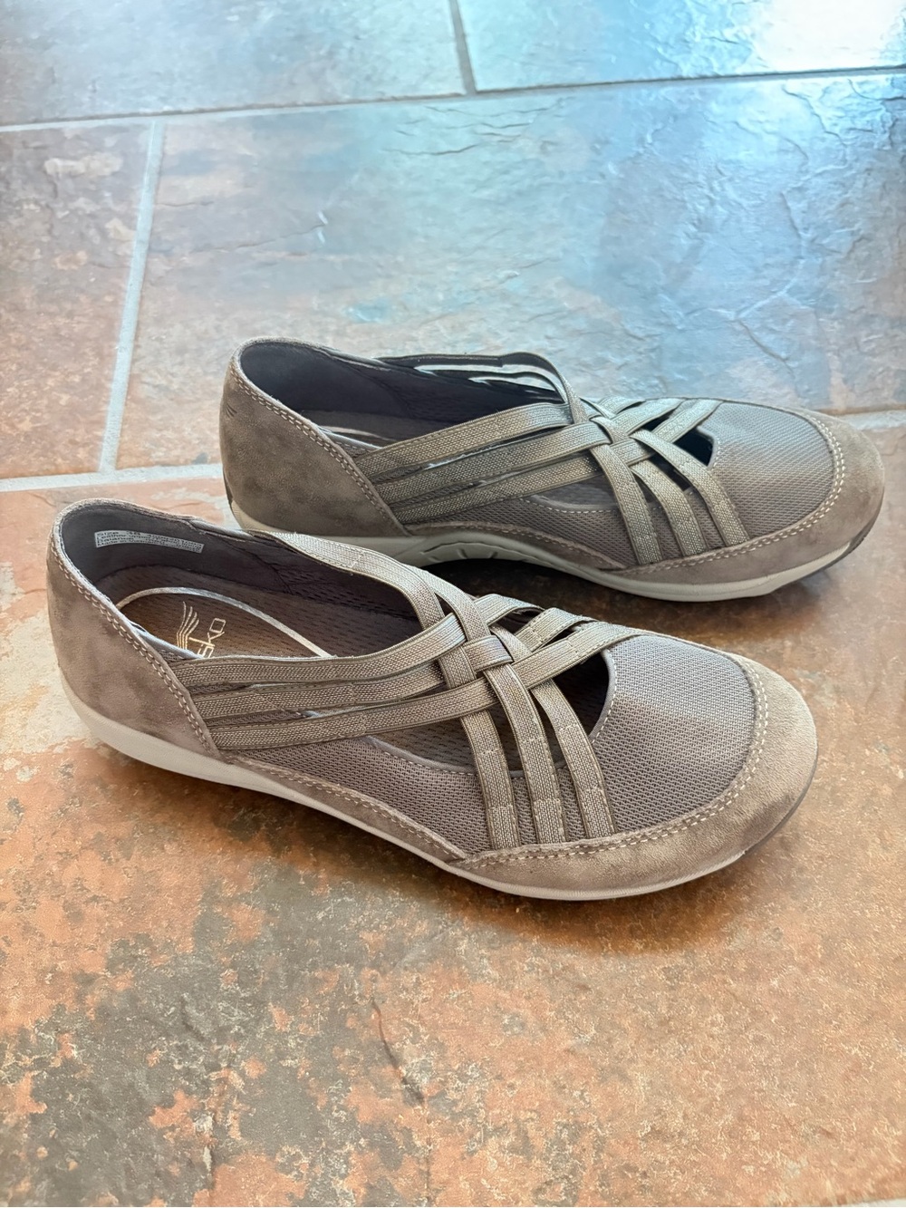 Dansko Hilde Gray/Silver Slip-on Maryjane Sneakers size 38 (7.5-8 US)